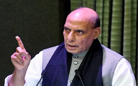 जम्मू-कश्मीर के दौरे पर रक्षा मंत्री राजनाथ सिंह,  कश्मीर के कई इलाकों का दौरा करेंगे रक्षा मंत्री