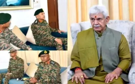 LG मनोज सिन्हा ने की उच्च स्तरीय बैठक, राजभवन में हुई बैठक में कई अधिकारी रहे मौजूद