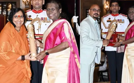राष्ट्रपति भवन में पद्म विभूषण पुरस्कार का वितरण, शारदा सिन्हा समेत 68 हस्तियों को मिला सम्मान