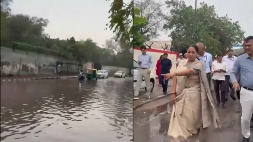 दिल्ली में बारिश के बाद जगह जगह जलभराव, CM रेखा गुप्ता ने अधिकारियों को दिए निर्देश/