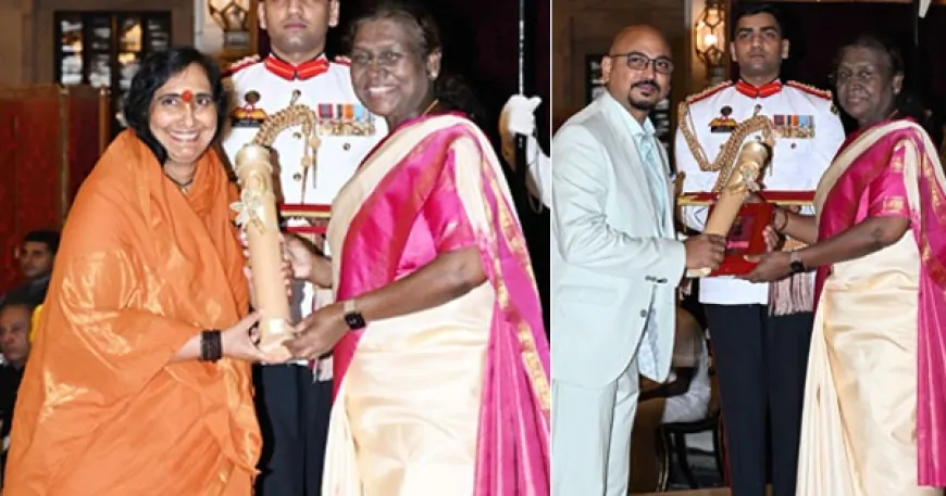 राष्ट्रपति भवन में पद्म विभूषण पुरस्कार का वितरण, शारदा सिन्हा समेत 68 हस्तियों को मिला सम्मान
