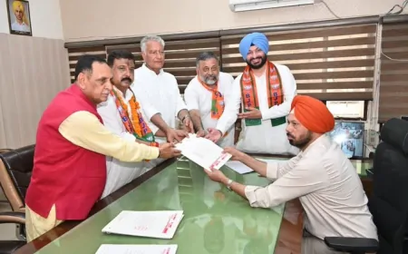 लुधियाना पश्चिम विधानसभा उपचुनाव : BJP उम्मीदवार जीवन गुप्ता ने दाखिल किया नामांकन 