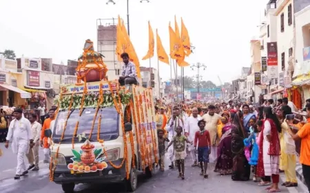 अयोध्या में राम मंदिर प्राण प्रतिष्ठा की शुरुआत, भव्य कलश यात्रा से रामनगरी में उत्सव का माहौल