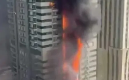 दुबई में 67 मंजिला इमारत में लगी भीषण आग, 4000 लोगों का किया गया रेस्क्यू
