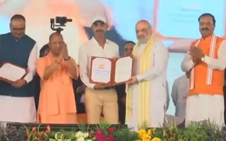 UP में नवनियुक्त सिपाहियों को सौंपे गए नियुक्ति पत्र, केंद्रीय गृहमंत्री अमित शाह भी रहे मौजूद 