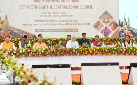 अमित शाह की अध्यक्षता में हुई मध्य क्षेत्रीय परिषद की बैठक, चार राज्यों CM हुए शामिल 