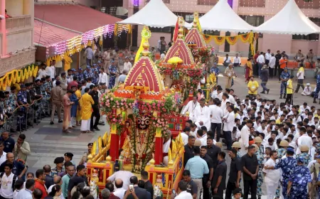 अहमदाबाद: जगन्नाथ रथयात्रा के दौरान एक हाथी हुआ बेकाबू, पहुंची वन विभाग की टीम