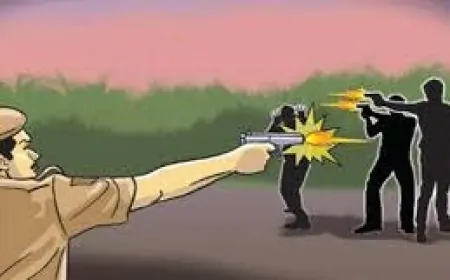 अपराधियों और पुलिस के बीच मुठभेड़, तीन अपराधी गिरफ्तार