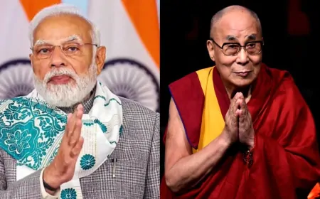 दलाई लामा का 90वां जन्मदिन, प्रधानमंत्री नरेंद्र मोदी ने दी बधाई 