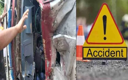 होशियारपुर में बड़ा सड़क हादसा, कार से टकराई बस अनियंत्रित होकर पलटी