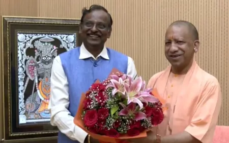 ISRO अध्यक्ष डॉ. वी नारायणन ने CM योगी से की मुलाकात, CM आवास पर दोनों के बीच हुई मुलाकात