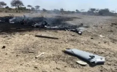 राजस्थान के चूरू में फाइटर प्लेन क्रैश, पायलट की मौके पर मौत