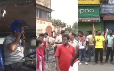 भारत बंद का कहां कितना असर? कहीं हेलमेट पहनकर निकले बस चालक, कहीं रेलवे ट्रैक को जाम करने की कोशिश