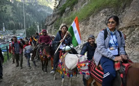 अमरनाथ यात्रा के लिए सात दिनों में तीर्थयात्रियों की संख्या एक लाख पार