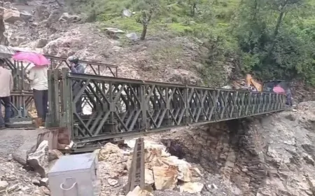 चार दिन में तैयार हुआ ओजरी का बैली ब्रिज, पुल बनने के बाद फिर शुरू हुई यमुनोत्री यात्रा