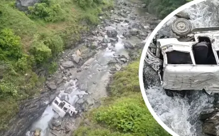 पिथौरागढ़ में 150 मीटर गहरी खाई में गिरी गाड़ी, 7 लोगों की मौत