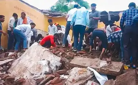 झालावाड़ में स्कूल की छत गिरने से हादसा, हादसे में 6 बच्चों की मौत, 30 से ज्यादा घायल