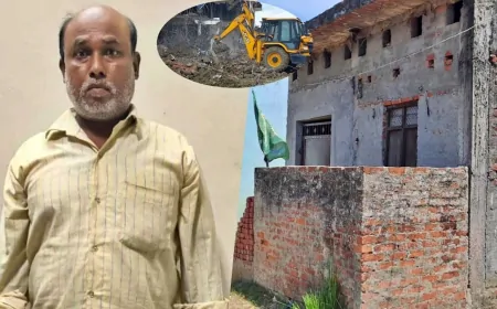 धर्मांतरण के मास्टरमाइंड छांगुर के भतीजे के मकान पर चला पीला पंजा