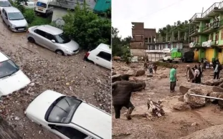 मंडी में भारी बारिश के बाद लैंडस्लाइड, बादल फटने से इलाके में हुई भारी तबाही