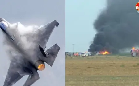 कैलिफोर्निया में फाइटर जेट F-35 क्रैश, हादसे में फाइटर जेट का पायलट सुरक्षित