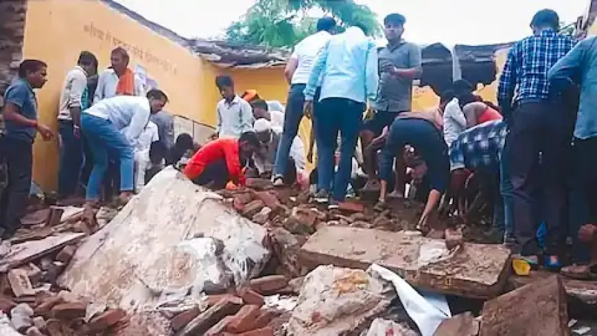झालावाड़ में स्कूल की छत गिरने से हादसा, हादसे में 6 बच्चों की मौत, 30 से ज्यादा घायल