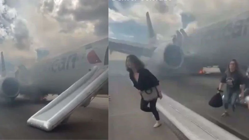 America में विमान के लैंडिंग गियर में लगी आग, बाल-बाल बची लोगों की जान!