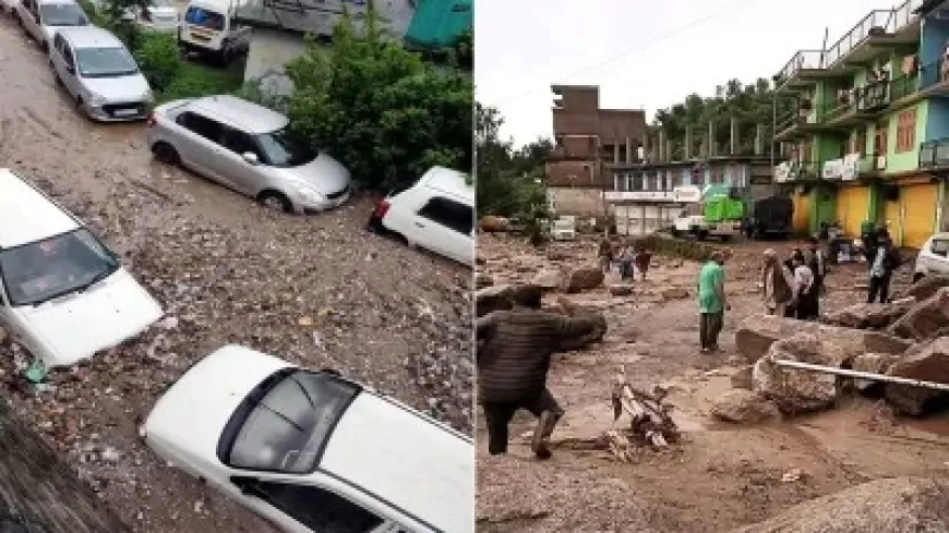 मंडी में भारी बारिश के बाद लैंडस्लाइड, बादल फटने से इलाके में हुई भारी तबाही