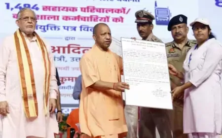 पुलिस विभाग में 1,494 युवाओं को मिली सरकारी नौकरी, CM योगी ने सौंपे नियुक्ति पत्र