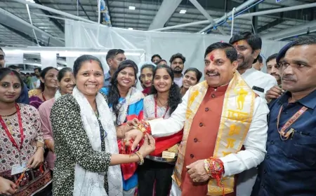 CM डॉ. मोहन यादव को महिलाओं- बच्चियों ने बांधी राखी, CM ने ‘लाड़ली बहन’ के लिए किया बड़ा एलान
