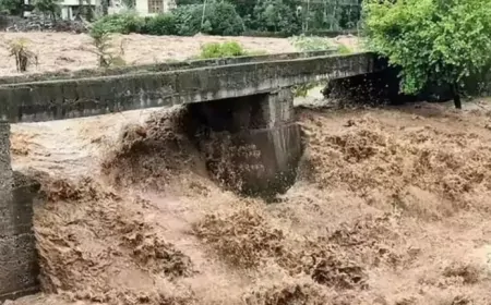 राजौरी में भारी बारिश के बाद बाढ़, तेज बहाव में बहे शख्स की तलाश जारी