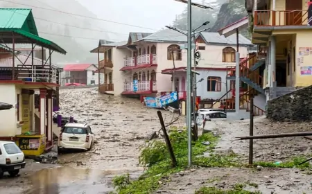 उत्तरकाशी के धराली में बादल फटा, 4 की मौत, 50 लापता