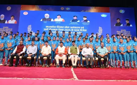 मध्य प्रदेश शिखर खेल अलंकरण-सम्मान समारोह,  11 खिलाड़ियों को एकलव्य पुरस्कार