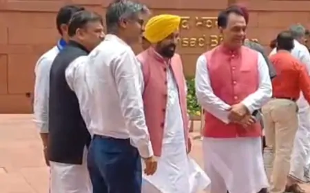 CM मान ने AAP सांसदों से की मुलाकात, मॉनसून सत्र में प्रदेश से जुड़े मुद्दे उठाने पर हुई चर्चा