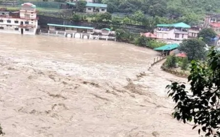 अल्मोड़ा में भारी बारिश से उफान पर कोसी नदी, लोगों के घरों में घुसा पानी, फसलें हुई जलमग्न