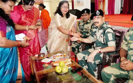 रक्षाबंधन पर सीमा में भावनाओं का संगम, महिलाओं ने BSF जवानों को बांधी राखी
