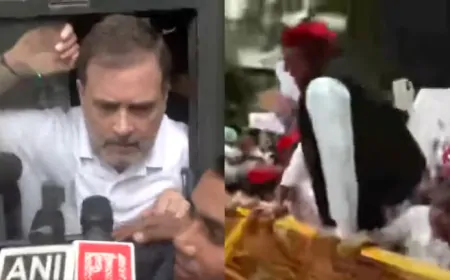 राहुल गांधी, अखिलेश यादव और प्रियंका गांधी सहित कई विपक्ष के नेताओं को  हिरासत में लिया गया