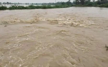 भारी बारिश के बाद उफान पर तमसा नदी, तमसा नदी का जलस्तर बढ़ने से मंडराया बाढ़ का खतरा