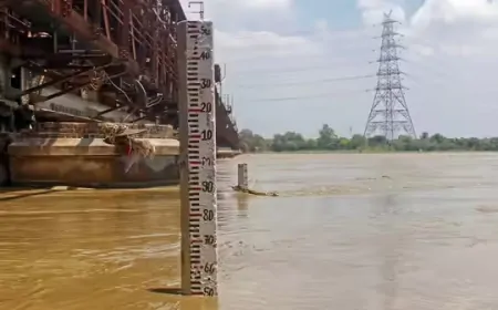 खतरे के निशान से ऊपर यमुना नदी, निचले इलाकों में मंडराया बाढ़ का खतरा