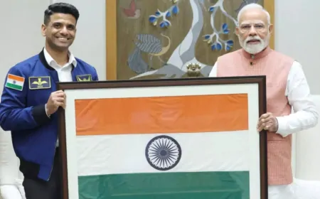 शुभांशु शुक्ला ने PM मोदी से की मुलाकात, अंतरिक्ष यात्रा की दिखाई तस्वीरें 