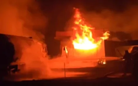 होशियारपुर में पिकअप वाहन से टक्कर के बाद गैस टैंकर में ब्लास्ट, हादसे में 2 की मौत