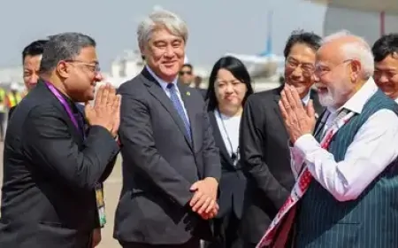 चार दिवसीय विदेश दौरे पर PM मोदी, यात्रा के पहले चरण में जापान पहुंचे PM मोदी