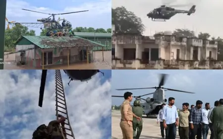 पंजाब और जम्मू बाढ़ में वायुसेना सक्रिय, हेलीकॉप्टरों से लोगों को निकाला गया