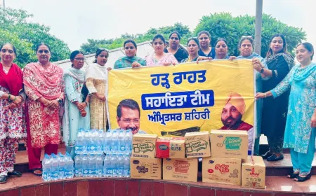 पंजाब में आपदा के बीच राहत कार्यों में आम आदमी पार्टी यूथ और महिला विंग सबसे आगे, सरकार और कार्यकर्ता संकट में कंधे से कंधा मिलाकर एक साथ