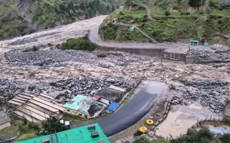 मलारी हाईवे पर तमक नाले में आई बाढ़ से बहा मोटर पुल, चीन सीमा से टूटा सुरक्षा बलों का संपर्क  