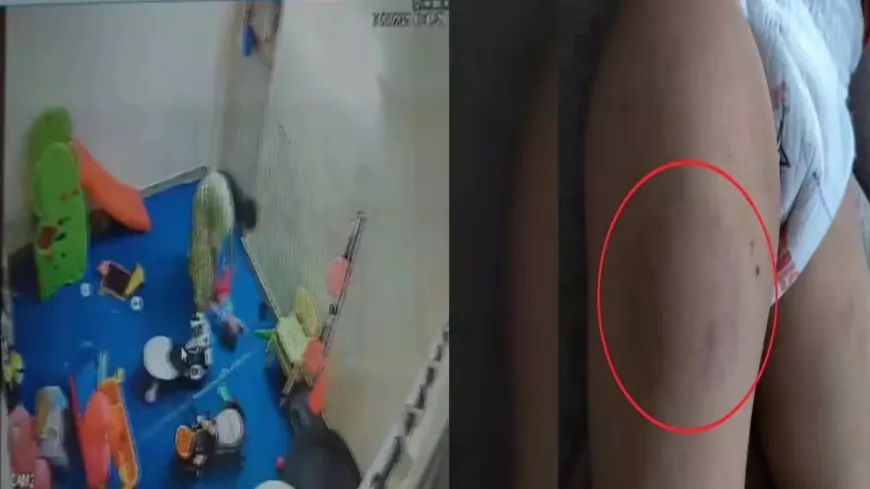 डे-केयर सेंटर में 15 महीने की बच्ची के साथ मारपीट, बच्ची के साथ हैवानियत का वीडियो डरा देगा
