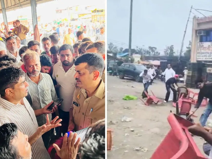 साहिबाबाद सब्जी मंडी में दिनदहाड़े हुई गोलीबारी, एक घायल, मची अफरा-तफरी