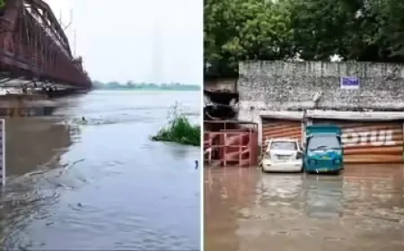 दिल्ली में बाढ़ का खतरा मंडराया, यमुना नदी से पानी-पानी हुई दिल्ली