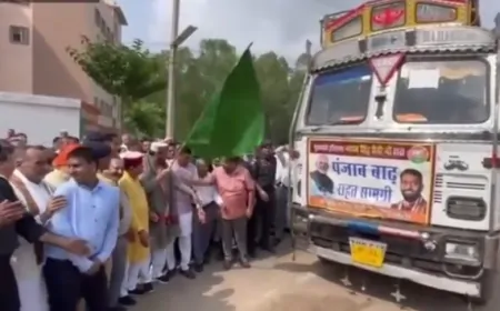 पंजाब और हिमाचल में बाढ़ की मार, हरियाणा सरकार ने भेजी राहत सामग्री 