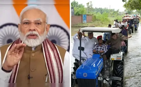 गुरदासपुर में बाढ़ पीड़ितों से मिले PM मोदी, पंजाब को 1600 करोड़ की मदद का ऐलान