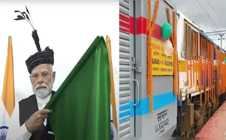 PM मोदी ने बैराबी-सैरांग नई रेल लाइन का किया उद्घाटन, पहली बार रेल नेटवर्क से जुड़ा मिजोरम